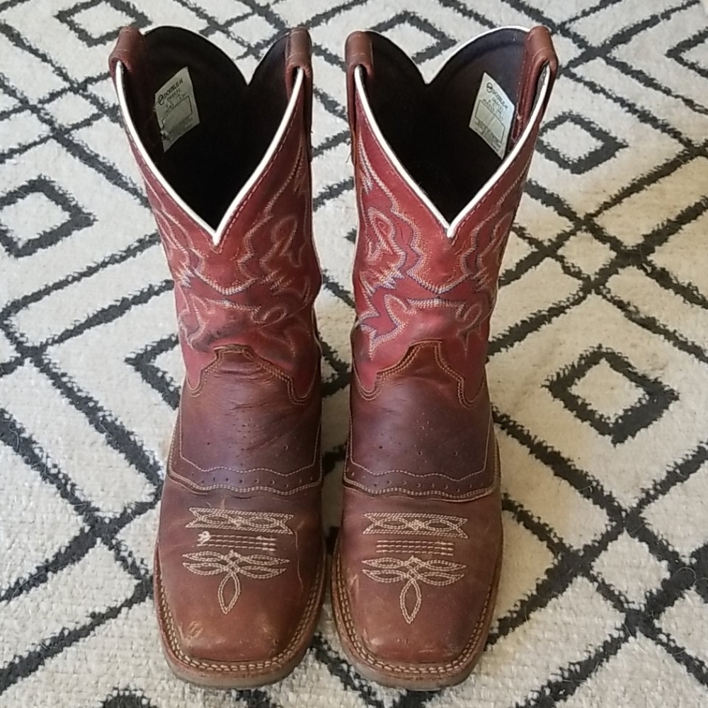 Men's Double H square toe size 8.0